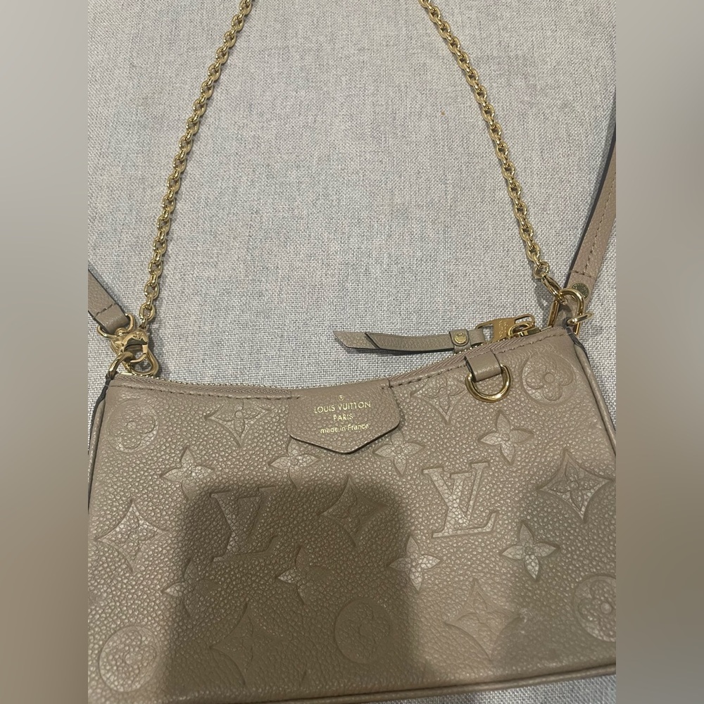 LOUIS VUITTON - Easy Pouch on Strap Monogram Empreinte Leather Turtledove